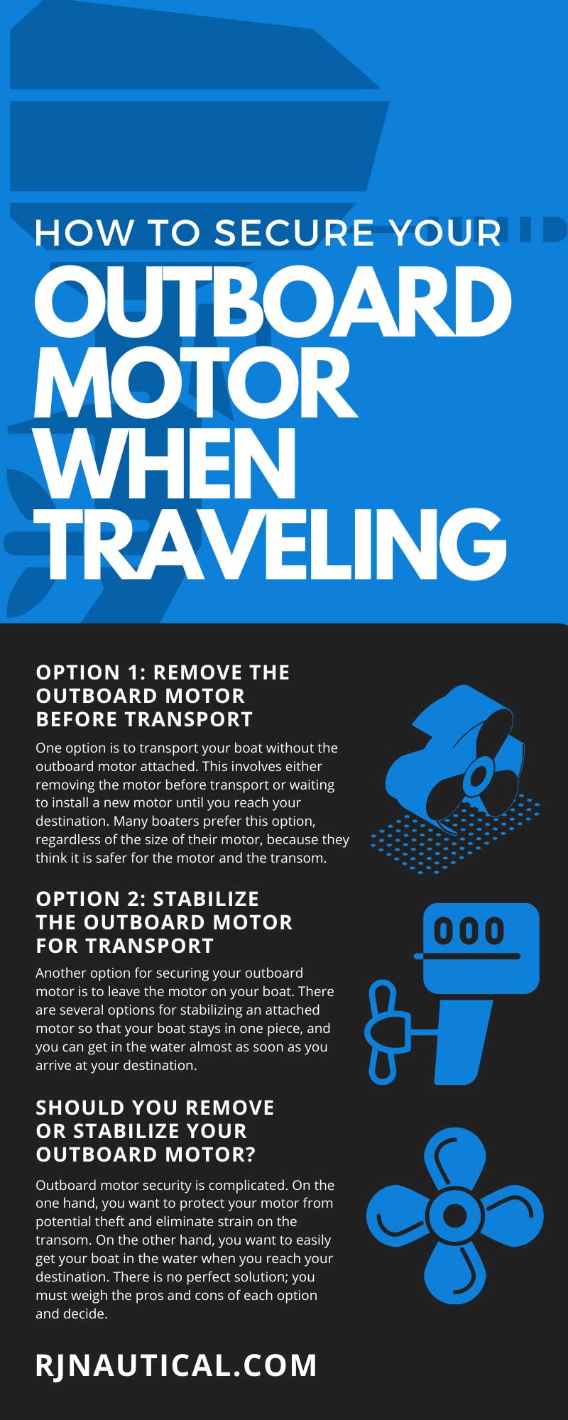 How To Secure Your Outboard Motor When Traveling